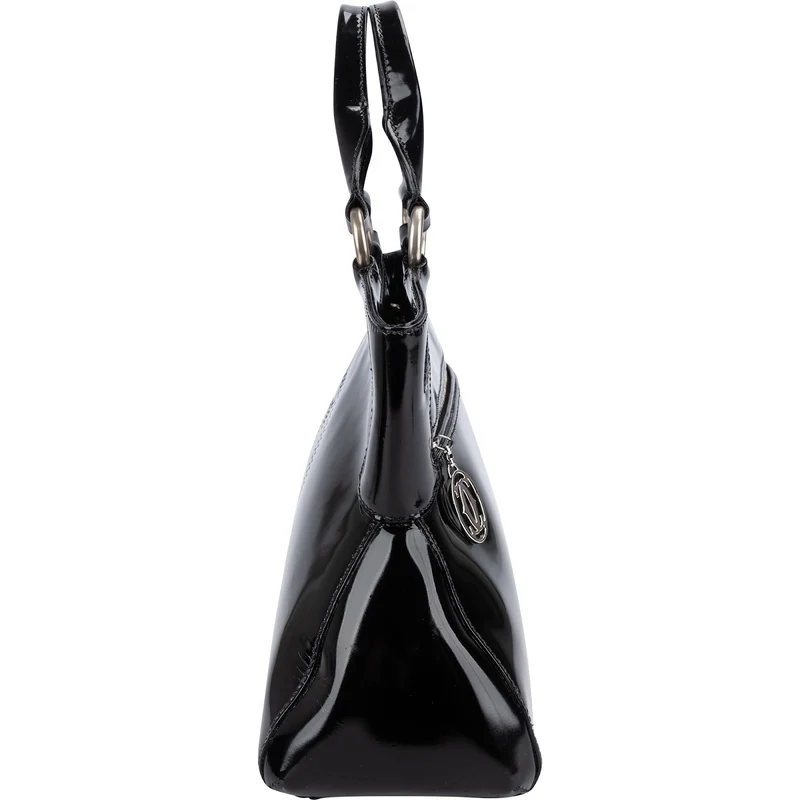 Cartier Black Patent Leather Marcello de Cartier Handbag