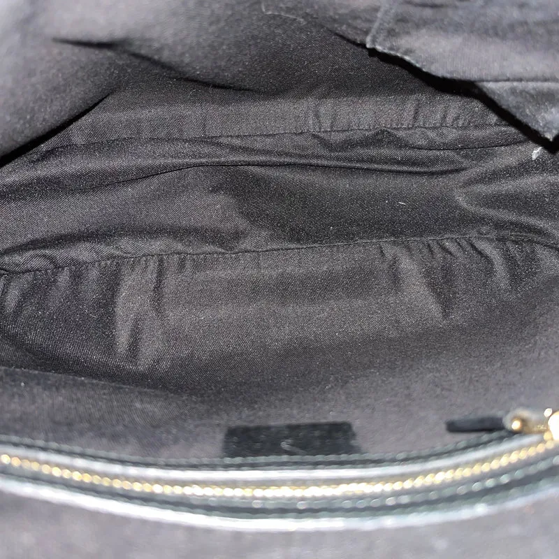 Gucci Monogram GG Studded Bamboo Hobo Handbag