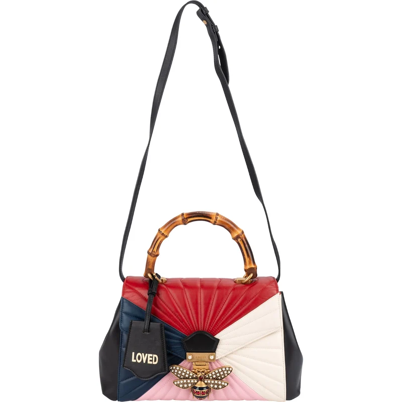Gucci Multicolor Quilted Leather Queen Margaret Top Handle Handbag