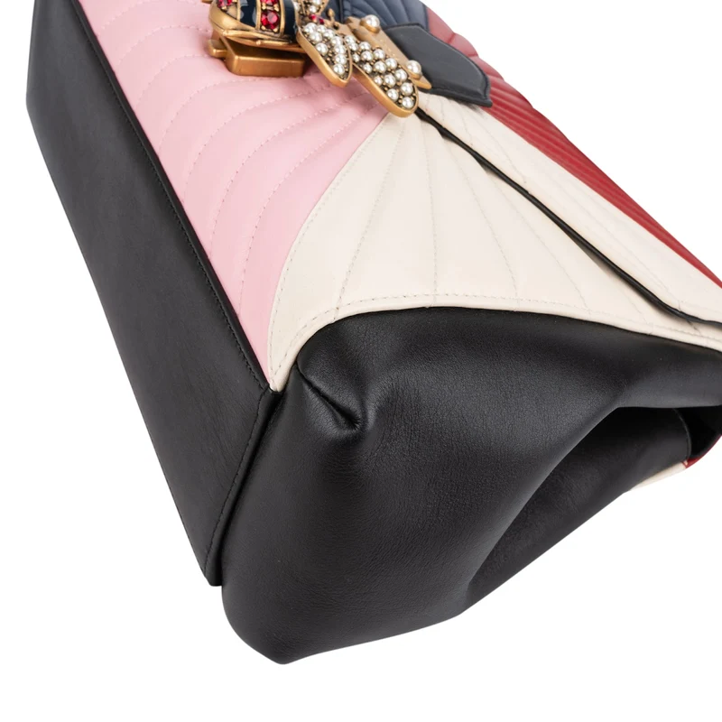 Gucci Multicolor Quilted Leather Queen Margaret Top Handle Handbag