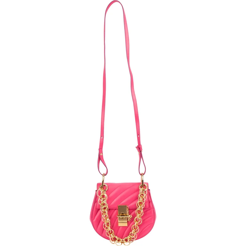 Chloé Quilted Leather Chain Drew Bijou Crossbody Shoulder Bag