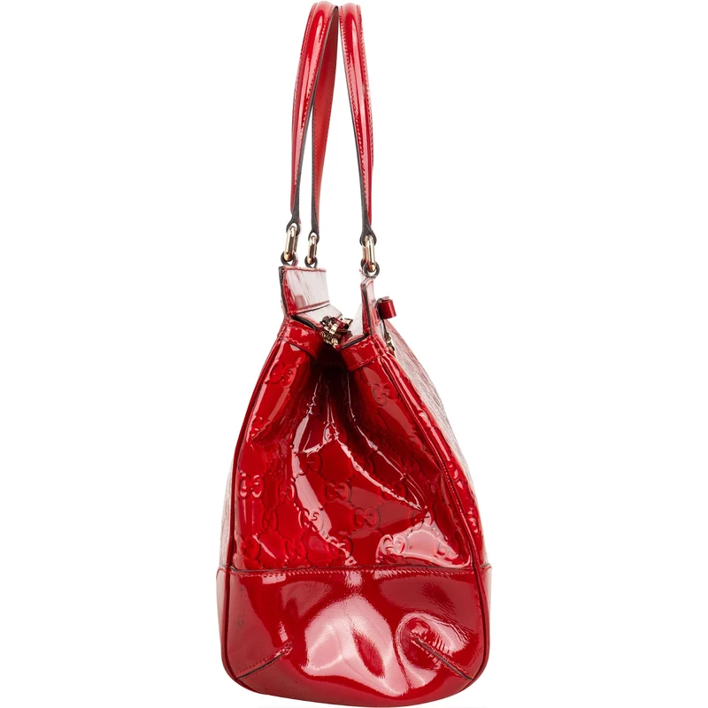 Gucci Patent Leather Microguccissima Princy Handbag