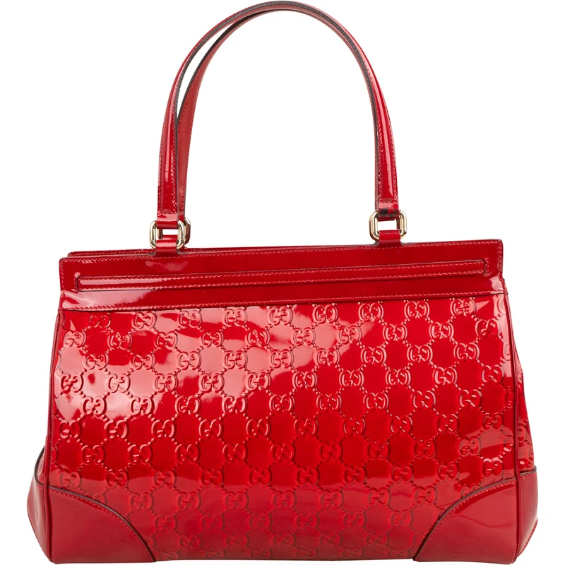 Gucci Patent Leather Microguccissima Princy Handbag