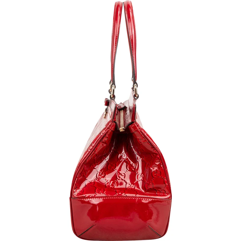 Gucci Patent Leather Microguccissima Princy Handbag