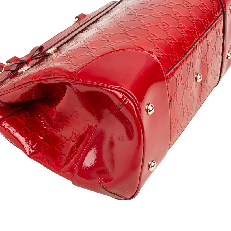 Gucci Patent Leather Microguccissima Princy Handbag