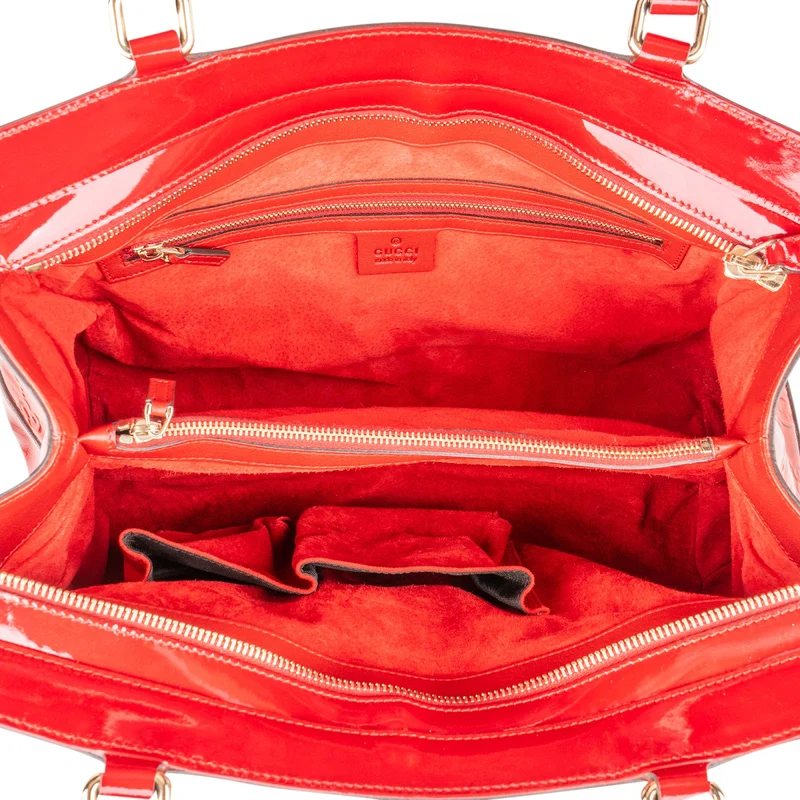 Gucci Patent Leather Microguccissima Princy Handbag