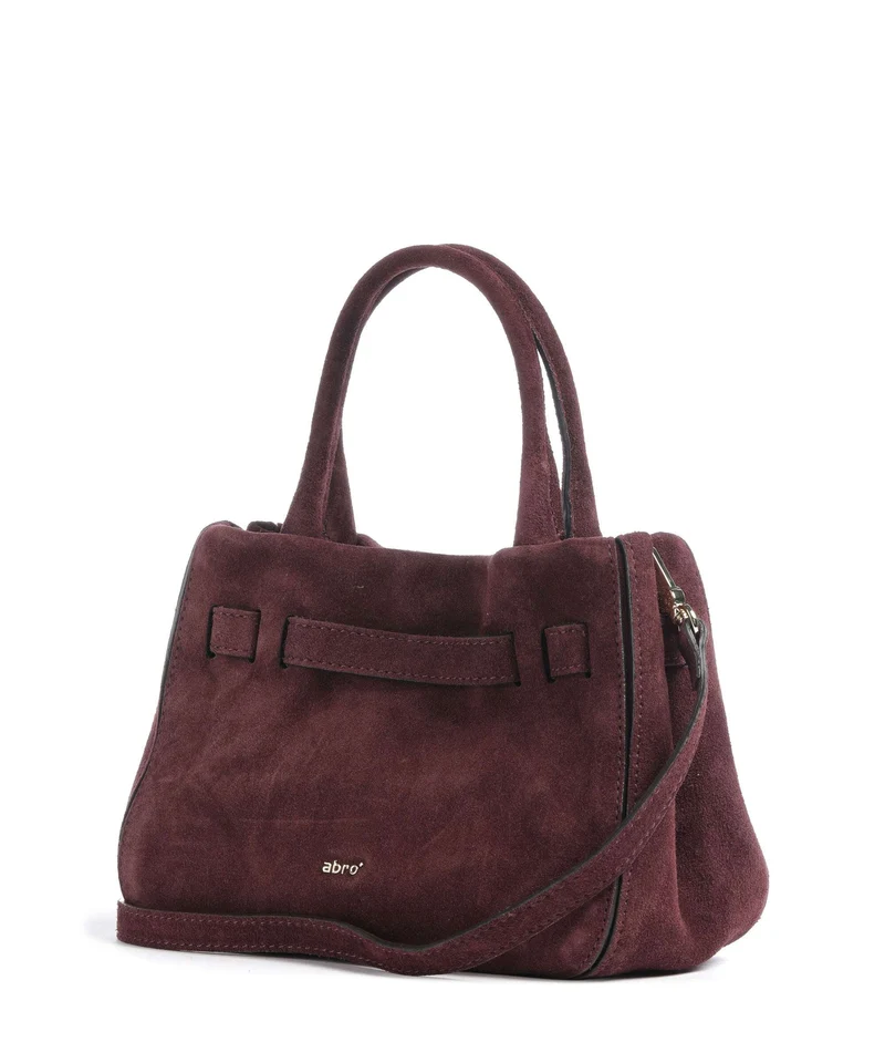 Abro Suede Jill Handtasche burgundy