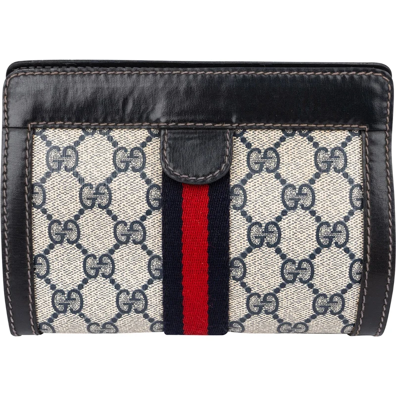 Gucci Monogram GG Supreme Canvas Vintage Web Parfums Pouch