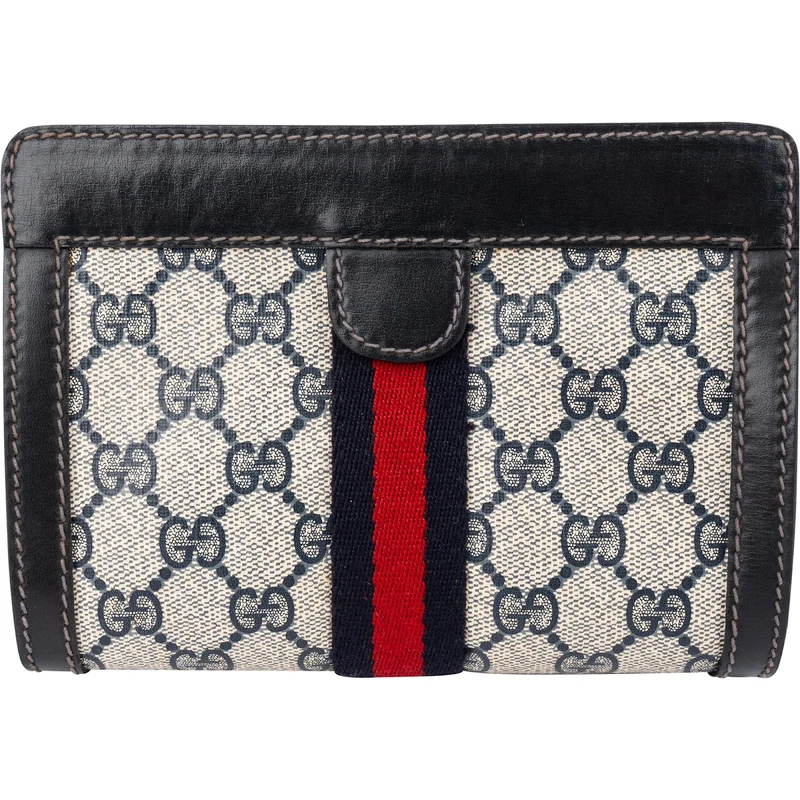 Gucci Monogram GG Supreme Canvas Vintage Web Parfums Pouch