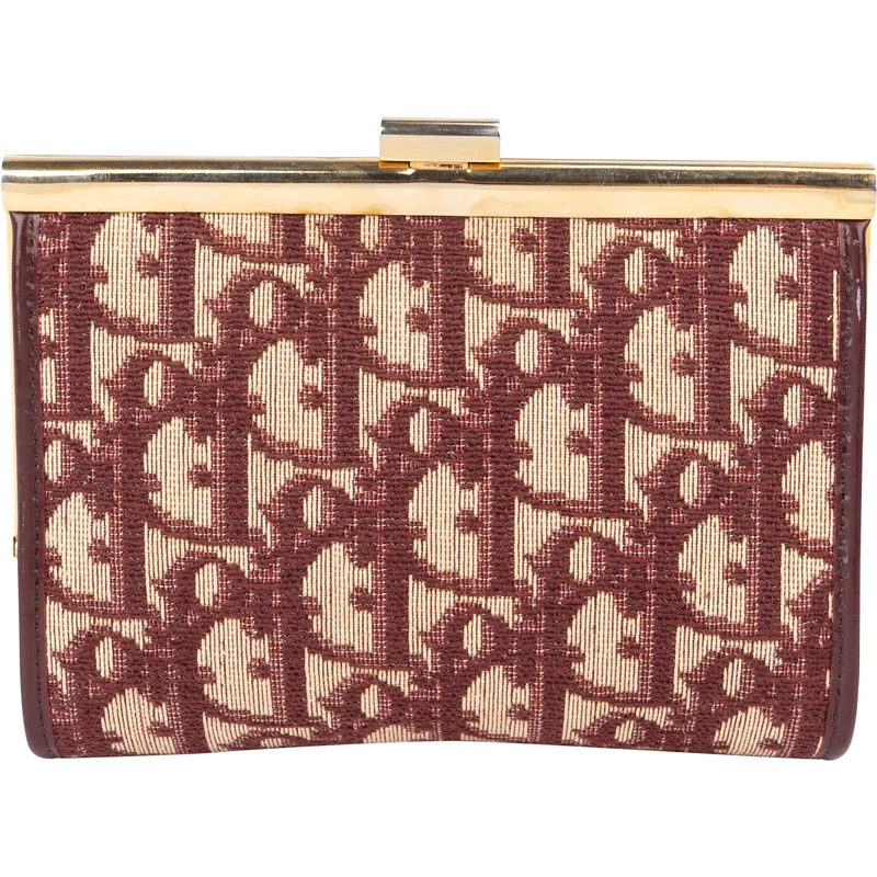 Christian Dior Monogram Trotter Canvas Small Frame Coin Wallet