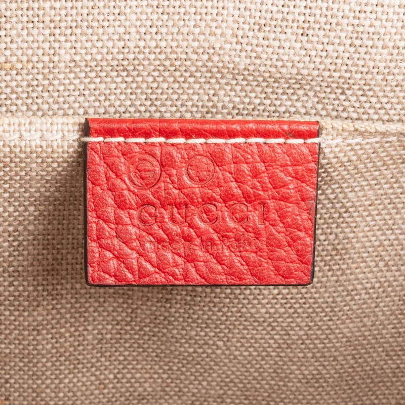 Gucci Grained Leather Interlocking GG Small Crossbody Bag