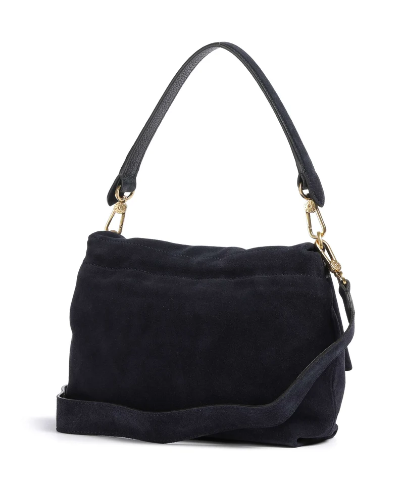 Abro Suede Temi Medium Schultertasche navy