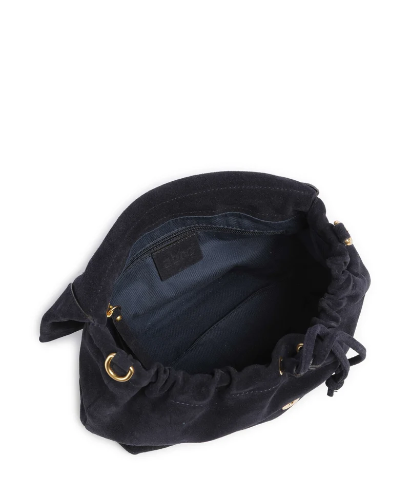 Abro Suede Temi Medium Schultertasche navy