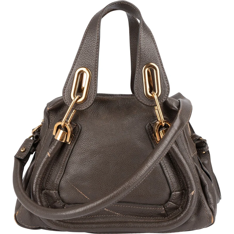 Chloé Pebbled Leather Small Paraty Shoulder Handbag