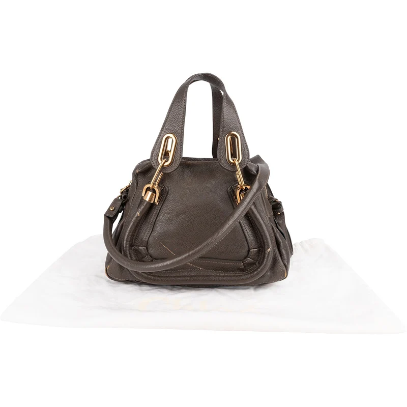 Chloé Pebbled Leather Small Paraty Shoulder Handbag