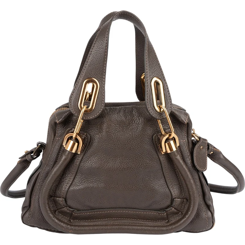 Chloé Pebbled Leather Small Paraty Shoulder Handbag