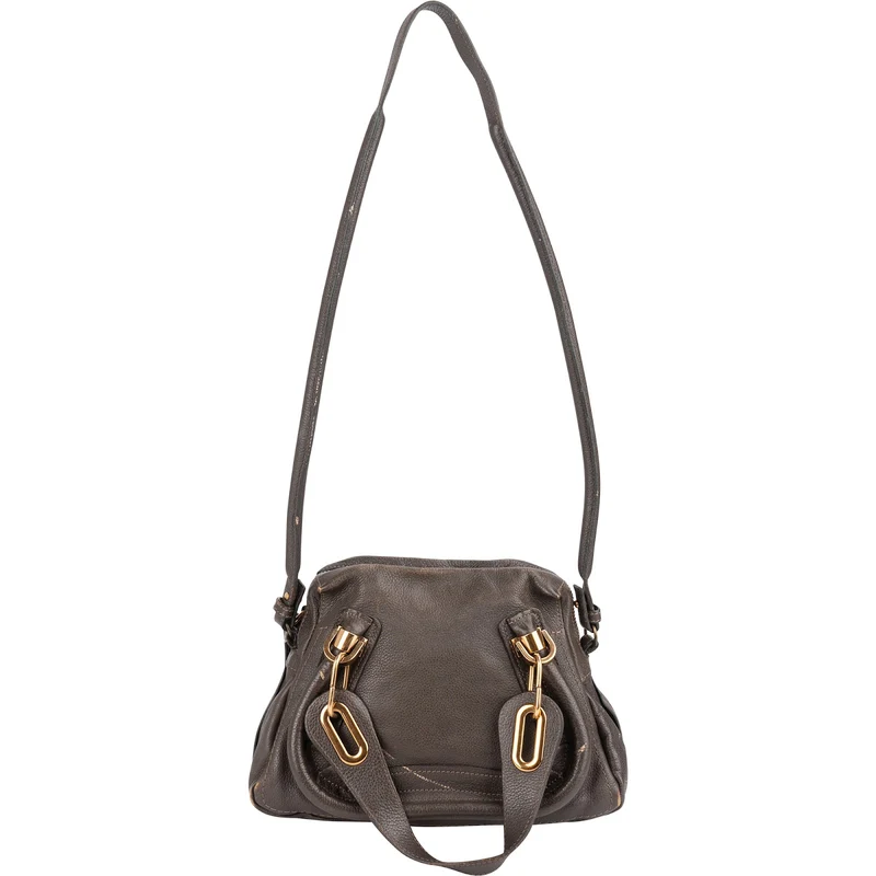 Chloé Pebbled Leather Small Paraty Shoulder Handbag