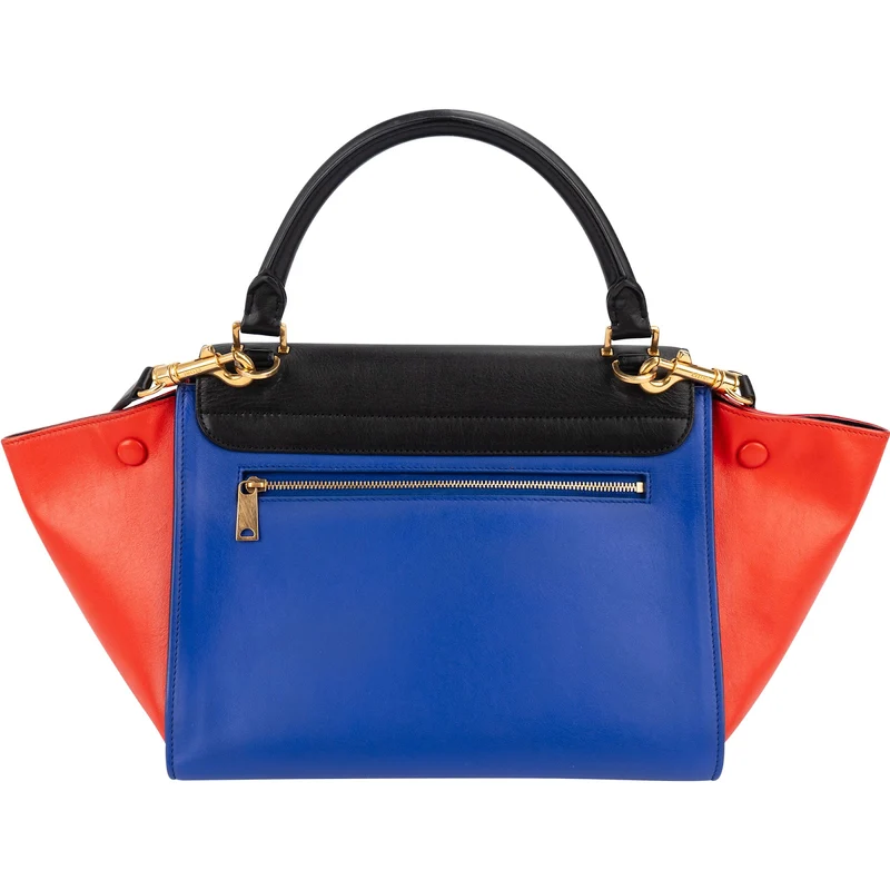 Céline Tricolor Leather Trapeze Handbag