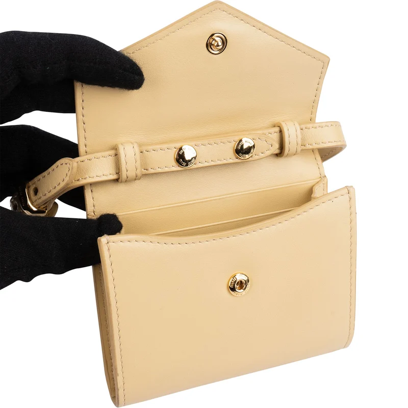 Miu Miu Soft Calf Leather Mini Wallet Handbag