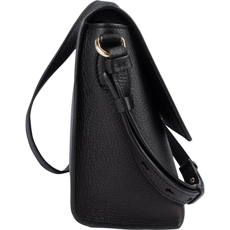 Salvatore Ferragamo Pebbled Leather Gancini Flap Crossbody Bag