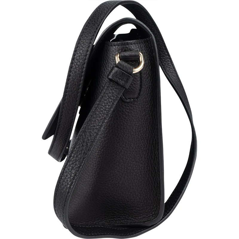 Salvatore Ferragamo Pebbled Leather Gancini Flap Crossbody Bag