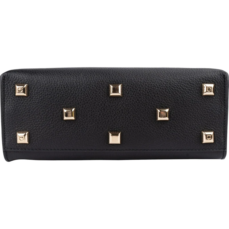 Salvatore Ferragamo Pebbled Leather Gancini Flap Crossbody Bag