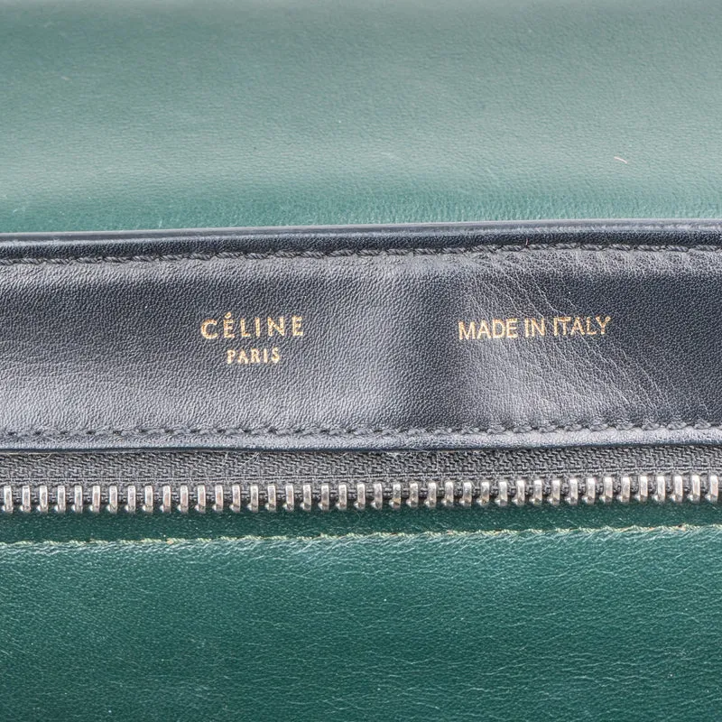 Céline Tricolor Leather Pony Hair Trapeze Handbag