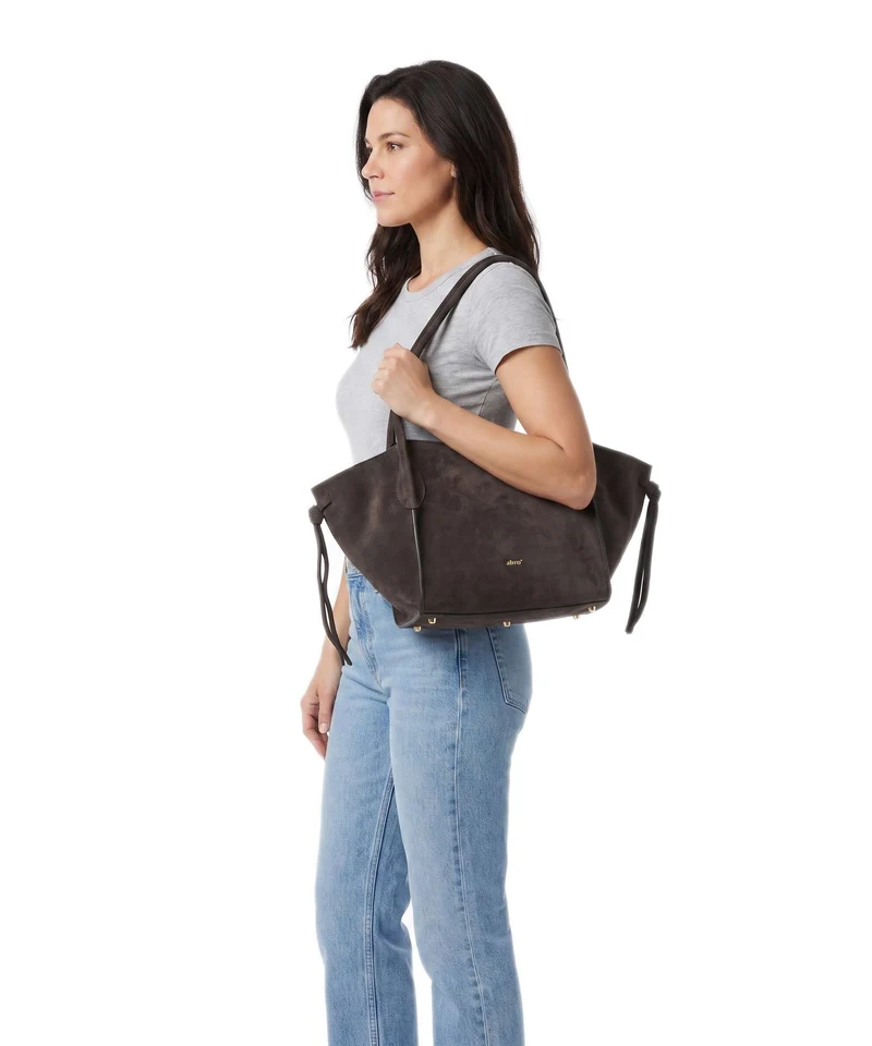 Abro Suede Vibe Small Schultertasche dark brown