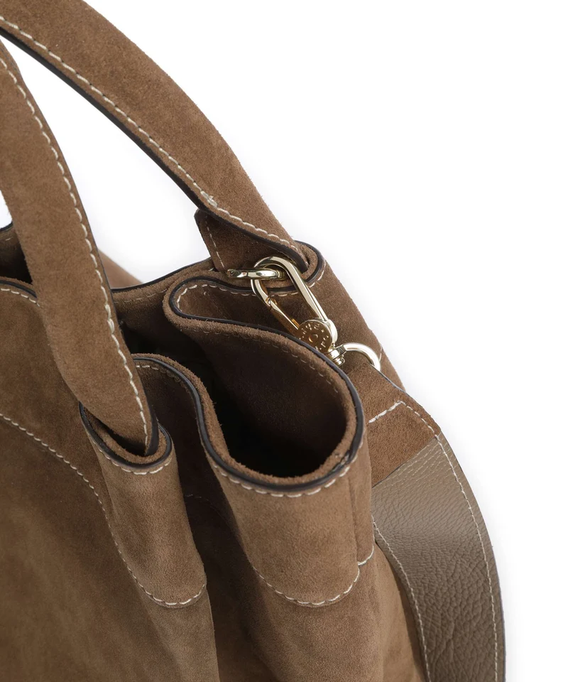 Abro Suede Essential Medium Handtasche khaki