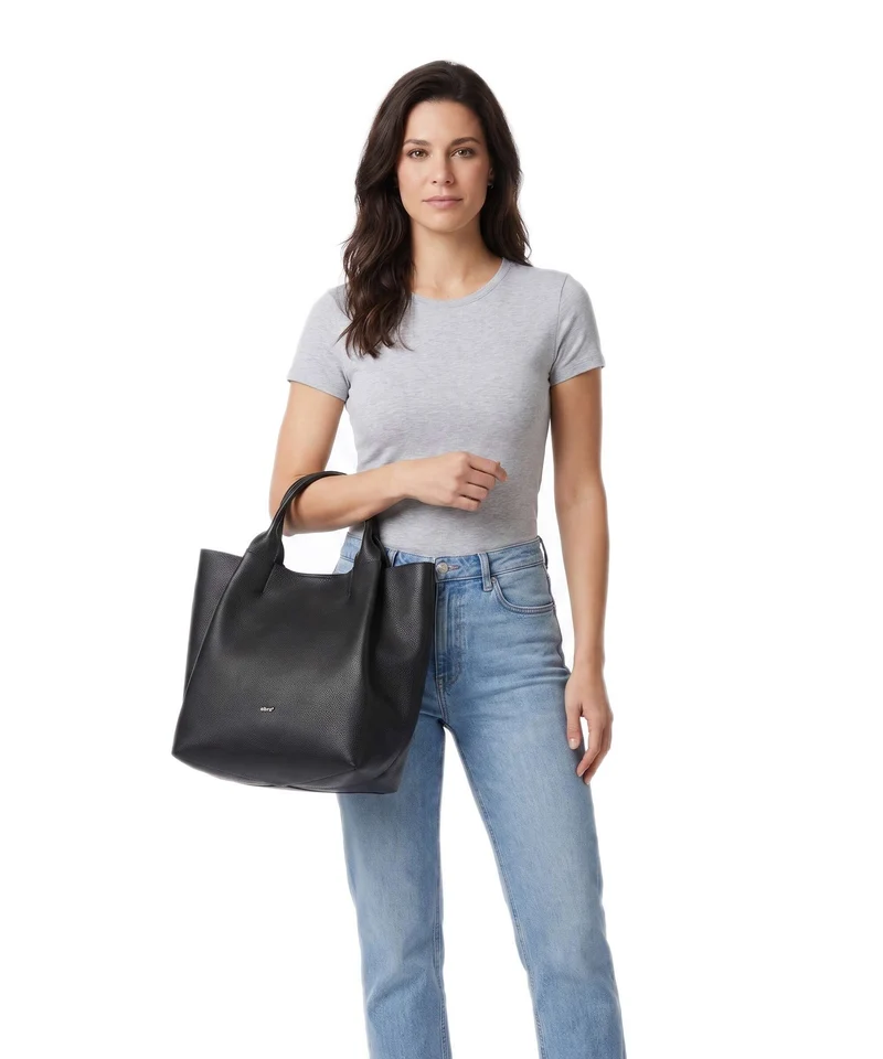 Abro Agave Essential Medium Handtasche black/nickel