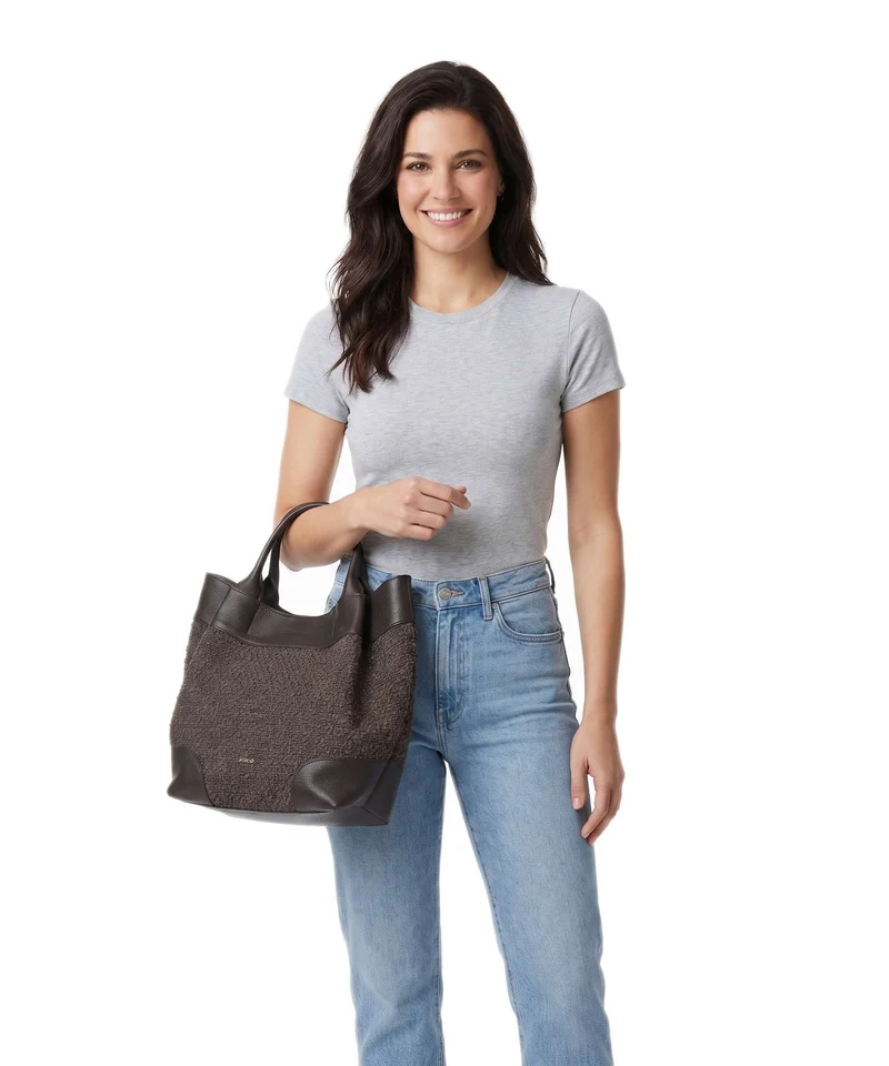 Abro Boucle´ Essential Medium Handtasche dark brown