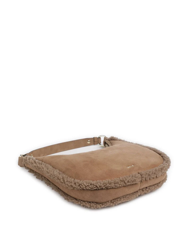 Abro Shearling Nana Mini Schultertasche cappuccino