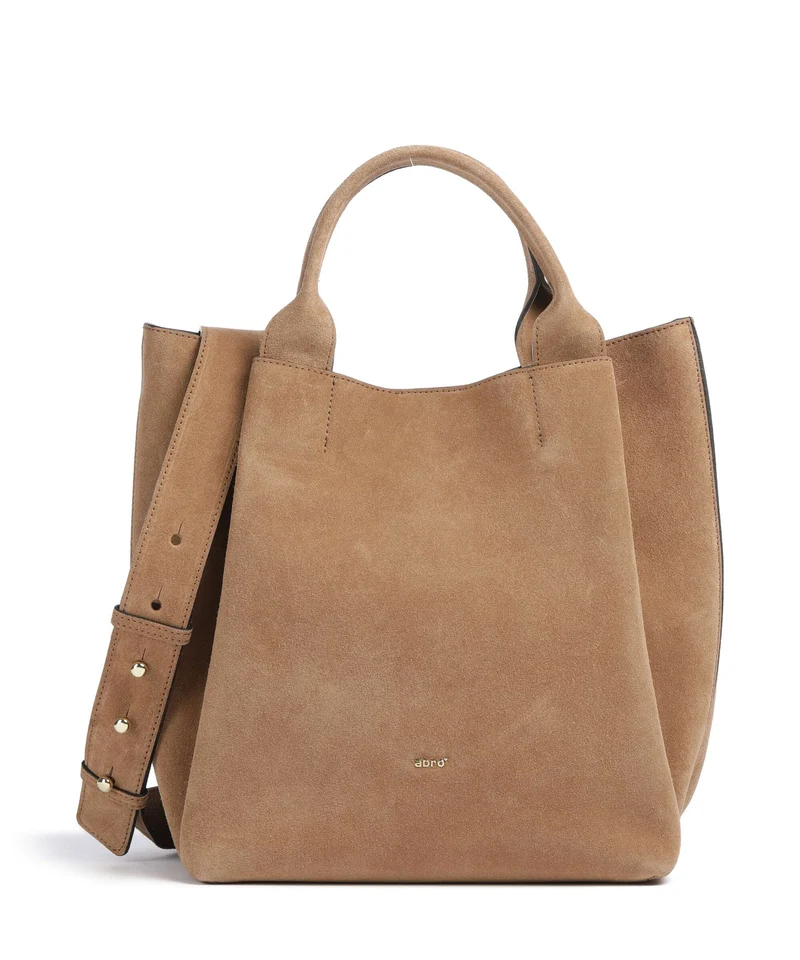 Abro Suede Essential Medium Handtasche cappuccino