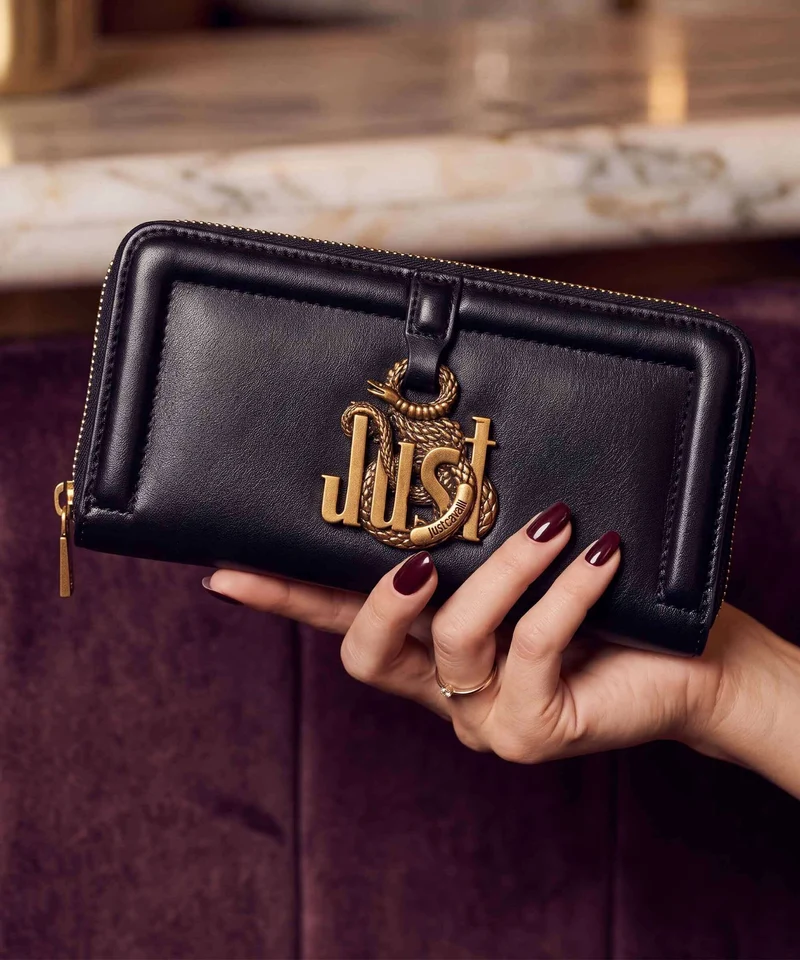 Just Cavalli Just Snake Geldbörse black