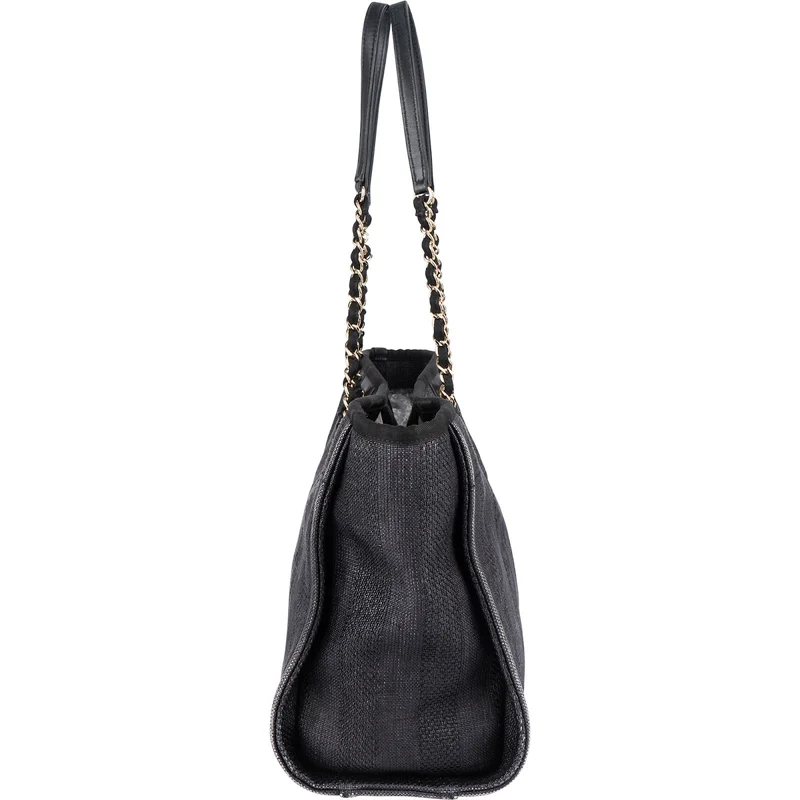 Chanel Bleu Tweed Deauville Tote Shoulder Bag