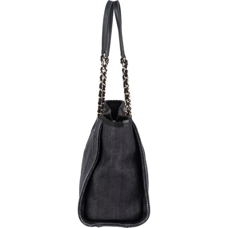 Chanel Bleu Tweed Deauville Tote Shoulder Bag