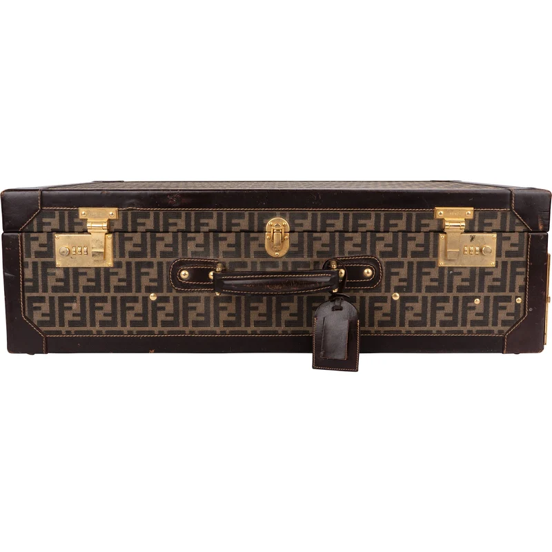 Fendi Monogram Zucca Canvas Vintage Suitcase Koffer