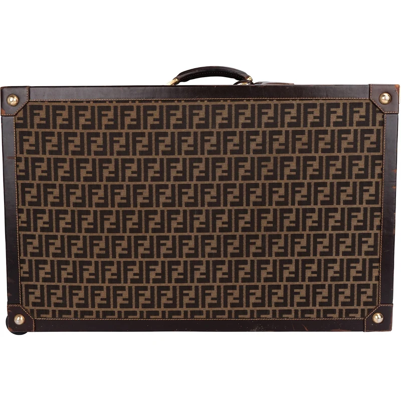 Fendi Monogram Zucca Canvas Vintage Suitcase Koffer