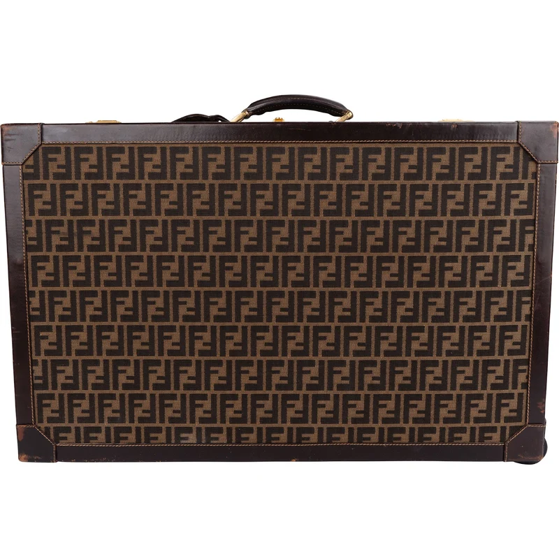 Fendi Monogram Zucca Canvas Vintage Suitcase Koffer