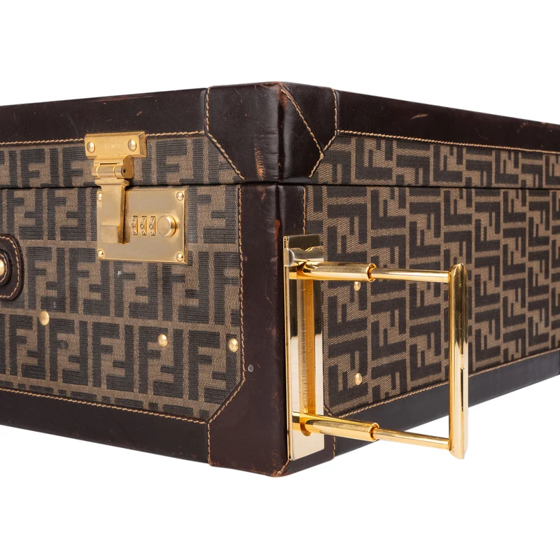 Fendi Monogram Zucca Canvas Vintage Suitcase Koffer