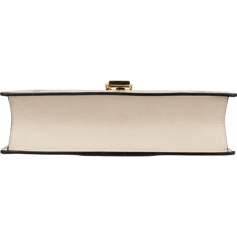 Gucci Grained Leather Sylvie Bee Star Web Crossbody Bag