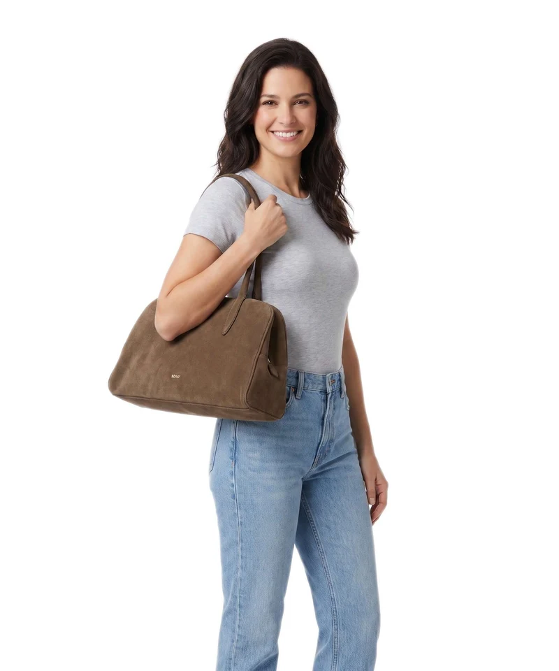 Abro Suede Amara Schultertasche khaki