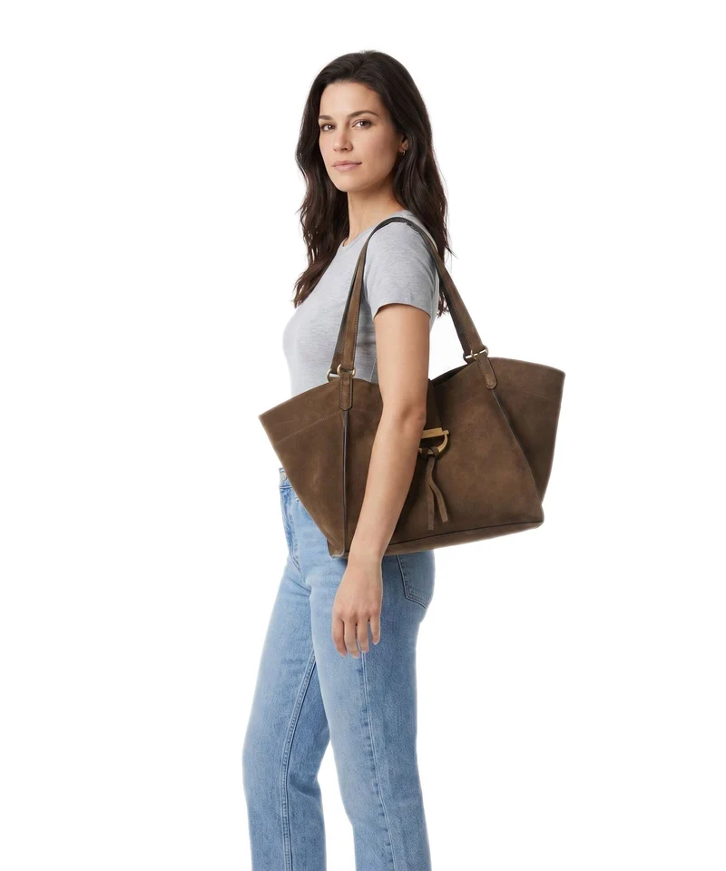 Abro Suede Temi Shopper khaki