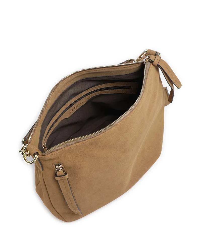 Abro Suede Juna Small Beuteltasche cappuccino