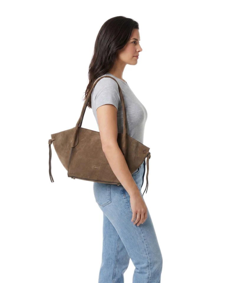 Abro Suede Vibe Small Schultertasche khaki