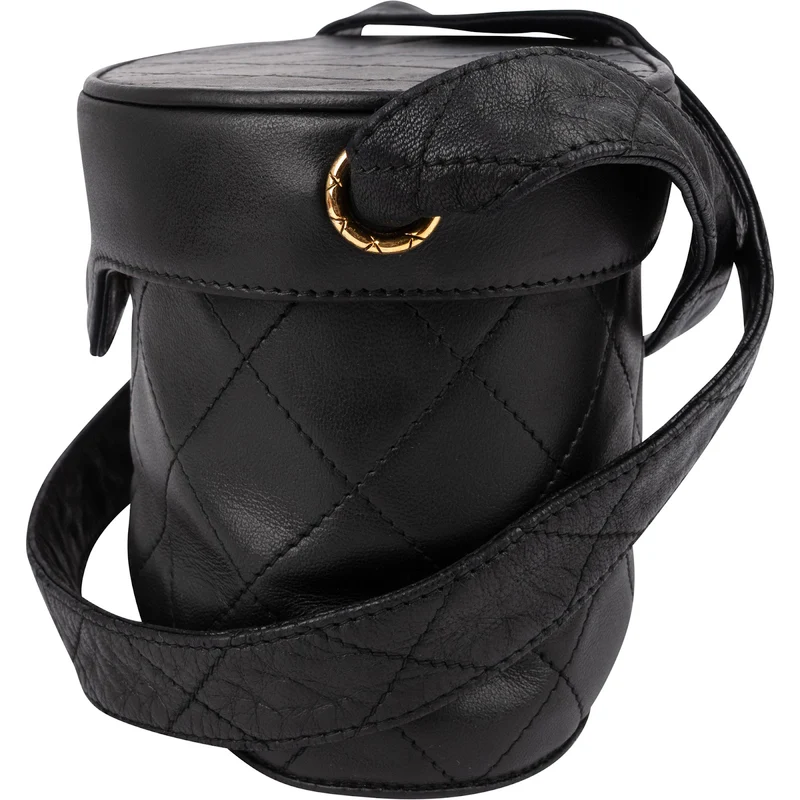 Chanel Quilted Lambskin Tassel Vanity Case Crossbody Bag