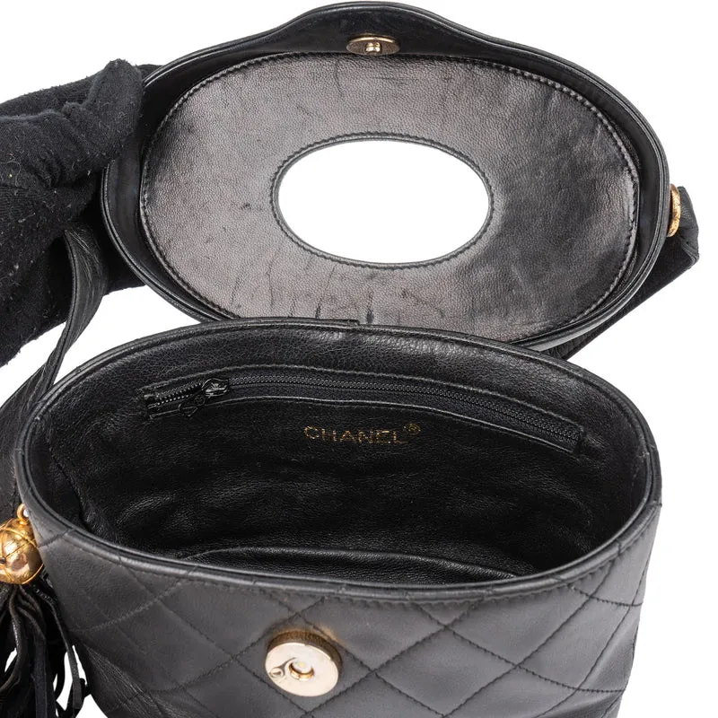 Chanel Quilted Lambskin Tassel Vanity Case Crossbody Bag