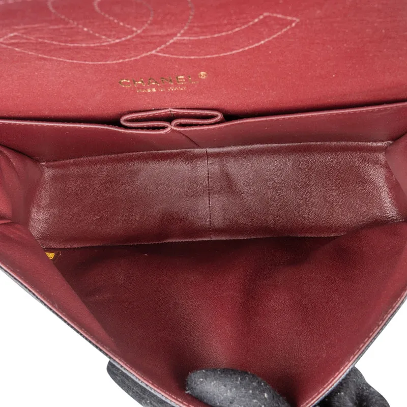 Chanel Quilted Caviar Leather Jumbo Double Flap Crossbody Bag