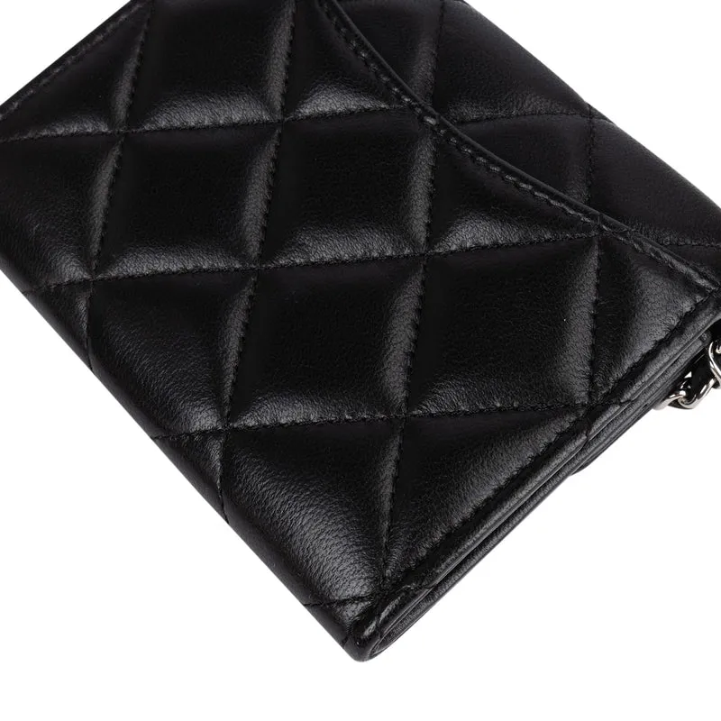 Chanel Quilted Lambskin CC Single Flap Wallet on Chain