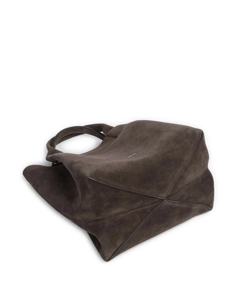 Abro Suede Essential Medium Handtasche dark brown